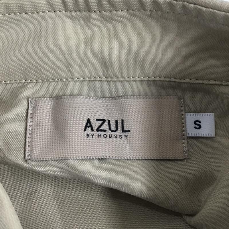 アズールバイマウジー AZUL BY MOUSSY ワンピース ひざ丈スカート 250DSC30-294C シャツワンピース 長袖シャツワンピース ロングワンピース S 無地 ベージュ / ベージュ / レディース USED 古着 中古 10100256