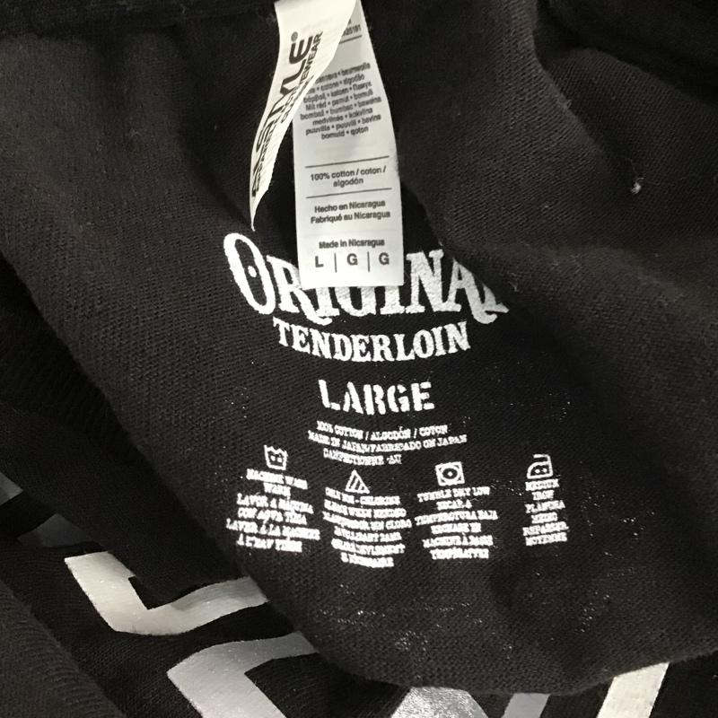 テンダーロイン TENDERLOIN Tシャツ 半袖 半袖カットソー プリントTシャツ クルーネックカットソー L プリント 黒 / ブラック / メンズ USED 古着 中古 10100263