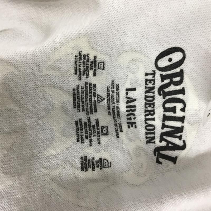 テンダーロイン TENDERLOIN Tシャツ 半袖 半袖カットソー プリントTシャツ クルーネックカットソー L プリント 白 / ホワイト / メンズ USED 古着 中古 10100266