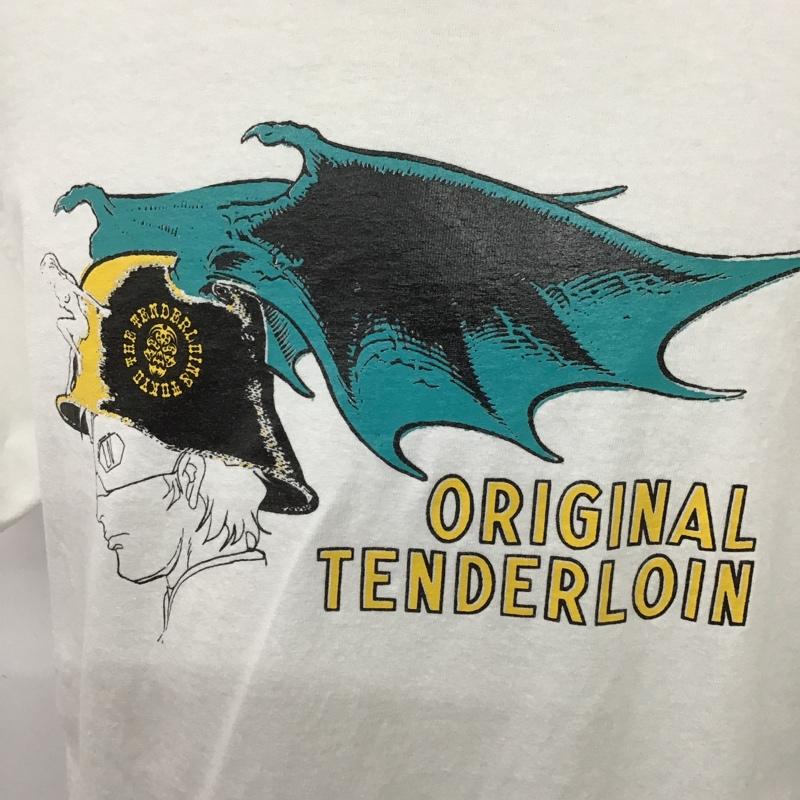 テンダーロイン TENDERLOIN Tシャツ 半袖 半袖カットソー プリントTシャツ クルーネックカットソー L プリント 白 / ホワイト / メンズ USED 古着 中古 10100267