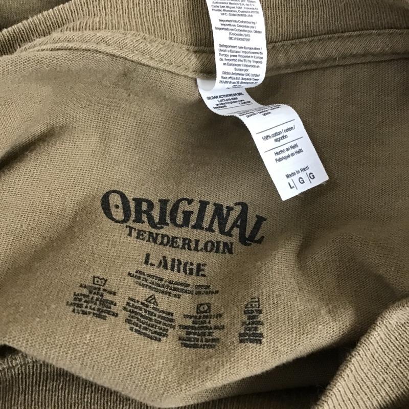 テンダーロイン TENDERLOIN Tシャツ 半袖 L プリント 茶 / ブラウン / メンズ USED 古着 中古 10100268