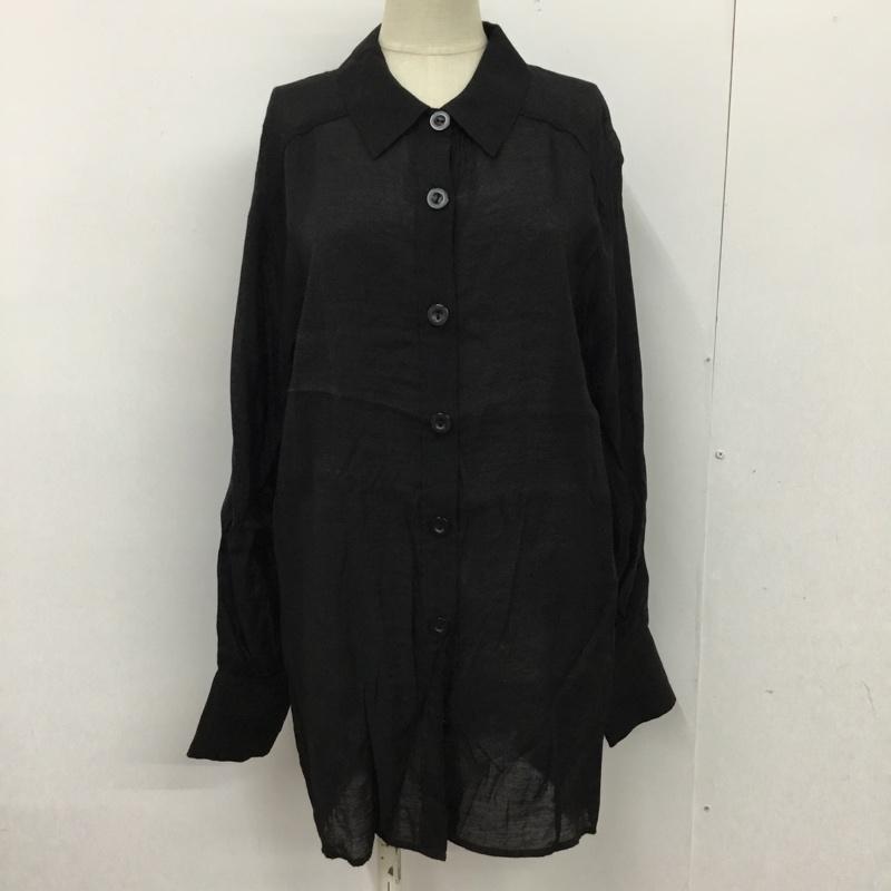 ムルーア MURUA シャツ、ブラウス 長袖 012230400201-01 バックスリットシアーシャツ 長袖シャツ カラーシャツ カジュアルシャツ FREE 無地 黒 / ブラック / レディース USED 古着 中古 10100282