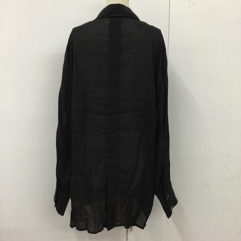 ムルーア MURUA シャツ、ブラウス 長袖 012230400201-01 バックスリットシアーシャツ 長袖シャツ カラーシャツ カジュアルシャツ FREE 無地 黒 / ブラック / レディース USED 古着 中古 10100282