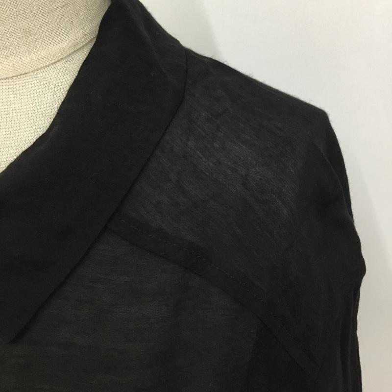 ムルーア MURUA シャツ、ブラウス 長袖 012230400201-01 バックスリットシアーシャツ 長袖シャツ カラーシャツ カジュアルシャツ FREE 無地 黒 / ブラック / レディース USED 古着 中古 10100282
