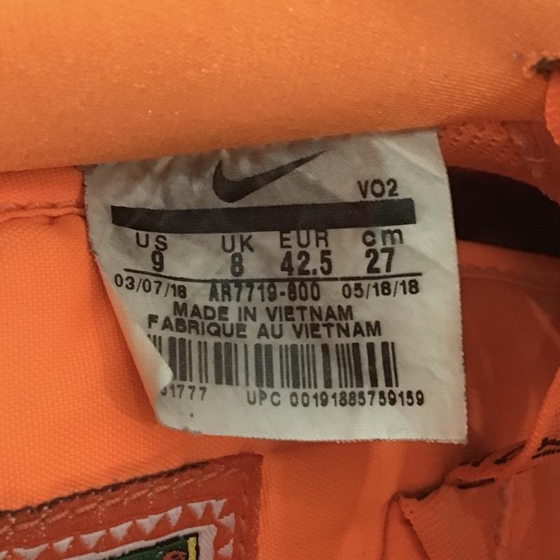 ナイキ NIKE スニーカー スニーカー AR7719-800 AIR FORCE 1 07 PRM JDI 27cm 27.0cm ロゴ、文字 橙 / オレンジ / X 白 / ホワイト / X 黒 / ブラック / メンズ USED 古着 中古 10100312