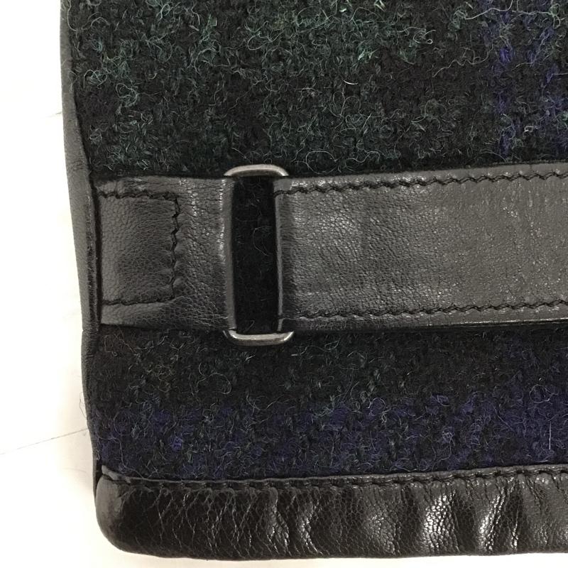 シップス SHIPS ファッション小物 手袋 Harris Tweed 25cm チェック 黒 / ブラック / X 青 / ブルー / メンズ USED 古着 中古 10100329