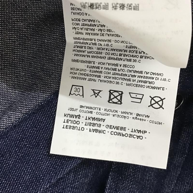 エンポリオアルマーニ EMPORIO ARMANI シャツ、ブラウス 長袖 6G1C67 1D5WZ SLIM FIT S 無地 インディゴ / インディゴ / メンズ USED 古着 中古 10100345