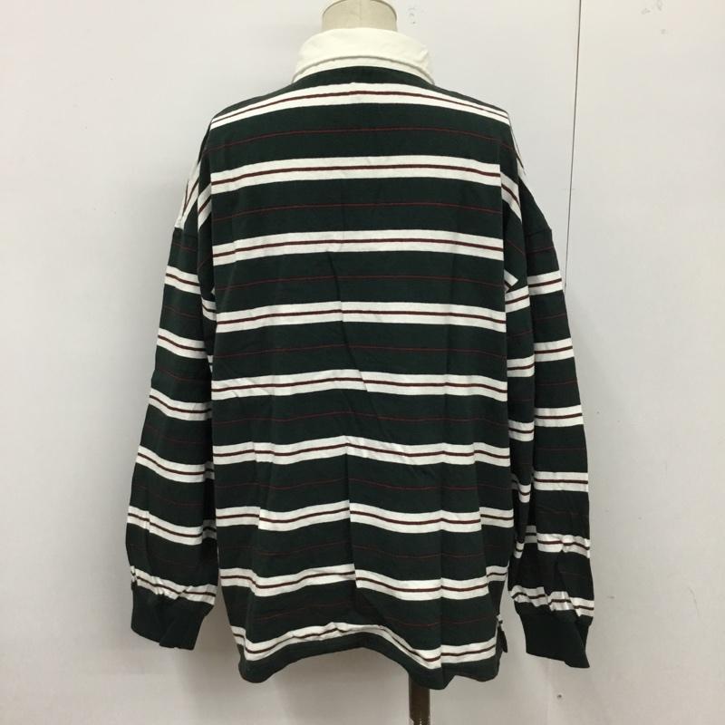 ユーエスポロアッスン U.S.POLO ASSN. ポロシャツ 長袖 PLL13231WG ラガーシャツ ボーダー FREE ワンポイント 白 / ホワイト / X 黒 / ブラック / X えんじ / ワインレッド / X 緑 / グリーン / レディース USED 古着 中古 10100359