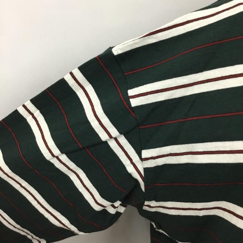 ユーエスポロアッスン U.S.POLO ASSN. ポロシャツ 長袖 PLL13231WG ラガーシャツ ボーダー FREE ワンポイント 白 / ホワイト / X 黒 / ブラック / X えんじ / ワインレッド / X 緑 / グリーン / レディース USED 古着 中古 10100359