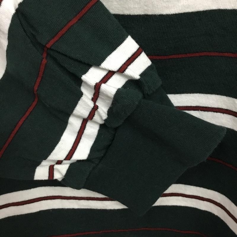 ユーエスポロアッスン U.S.POLO ASSN. ポロシャツ 長袖 PLL13231WG ラガーシャツ ボーダー FREE ワンポイント 白 / ホワイト / X 黒 / ブラック / X えんじ / ワインレッド / X 緑 / グリーン / レディース USED 古着 中古 10100359