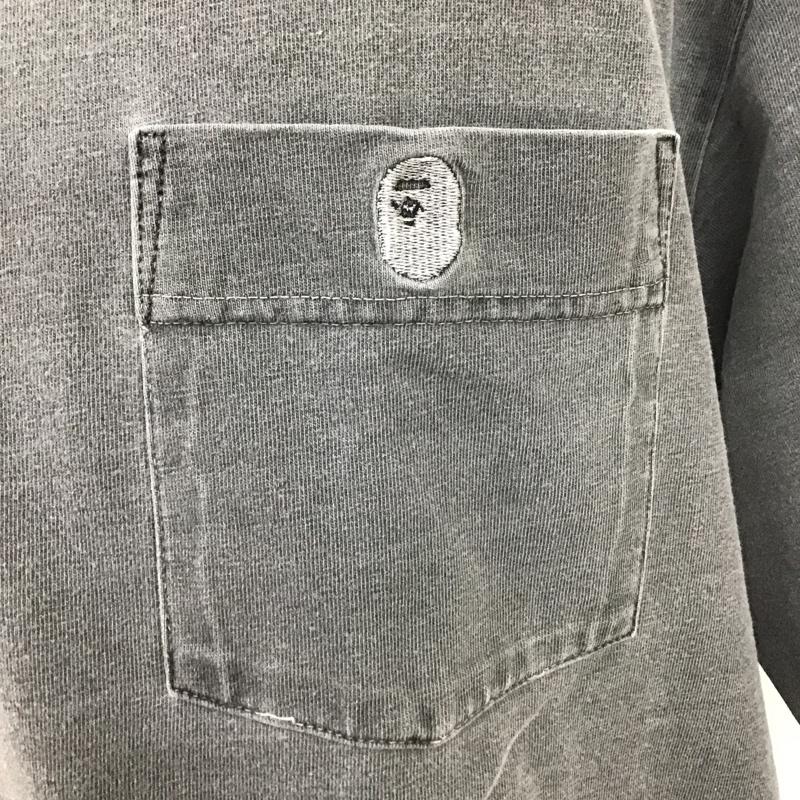 アベイシングエイプ A BATHING APE Tシャツ 半袖 半袖カットソー プリントTシャツ クルーネックカットソー XXL ロゴ、文字 黒 / ブラック / メンズ USED 古着 中古 10100375