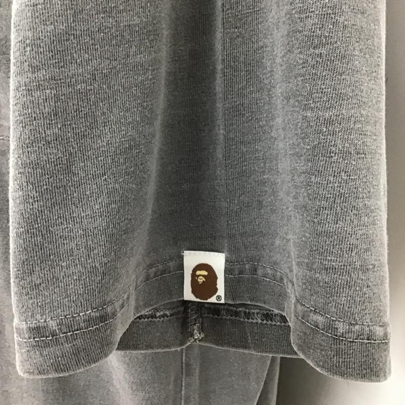 アベイシングエイプ A BATHING APE Tシャツ 半袖 半袖カットソー プリントTシャツ クルーネックカットソー XXL ロゴ、文字 黒 / ブラック / メンズ USED 古着 中古 10100375