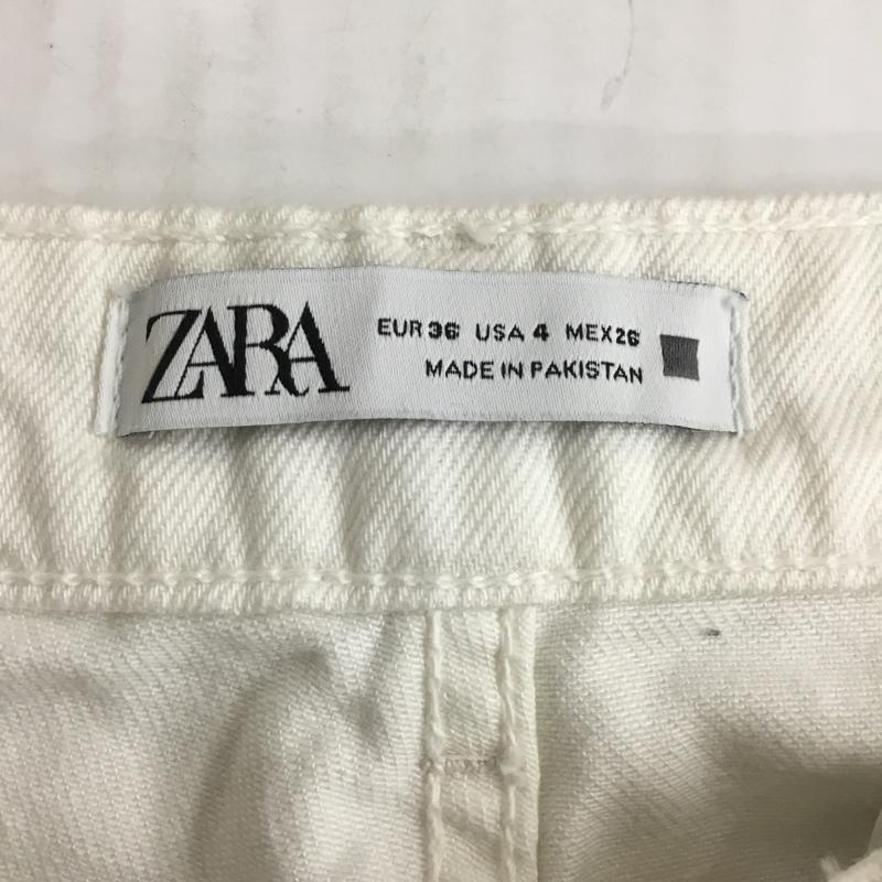 ザラ ZARA パンツ デニム、ジーンズ 7223 021 251 ホワイトデニム 無地 オフホワイト / オフホワイト /  レディース USED 古着 中古 10100424
