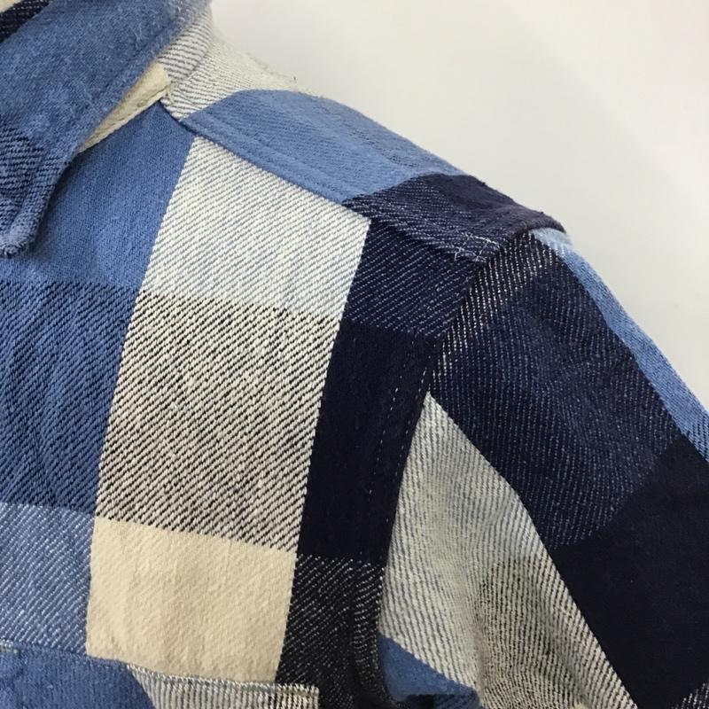 ダブルワークス DUBBLEWORKS シャツ、ブラウス 半袖 ワークシャツ チェック 白 / ホワイト / X 青 / ブルー / X 紺 / ネイビー / メンズ USED 古着 中古 10100436