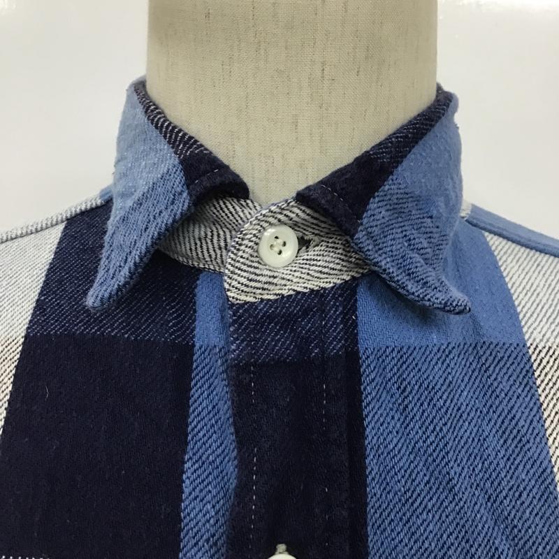 ダブルワークス DUBBLEWORKS シャツ、ブラウス 半袖 ワークシャツ チェック 白 / ホワイト / X 青 / ブルー / X 紺 / ネイビー / メンズ USED 古着 中古 10100436