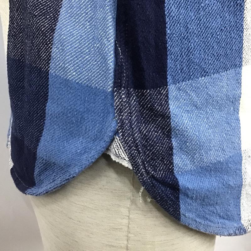 ダブルワークス DUBBLEWORKS シャツ、ブラウス 半袖 ワークシャツ チェック 白 / ホワイト / X 青 / ブルー / X 紺 / ネイビー / メンズ USED 古着 中古 10100436