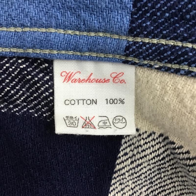 ダブルワークス DUBBLEWORKS シャツ、ブラウス 半袖 ワークシャツ チェック 白 / ホワイト / X 青 / ブルー / X 紺 / ネイビー / メンズ USED 古着 中古 10100436
