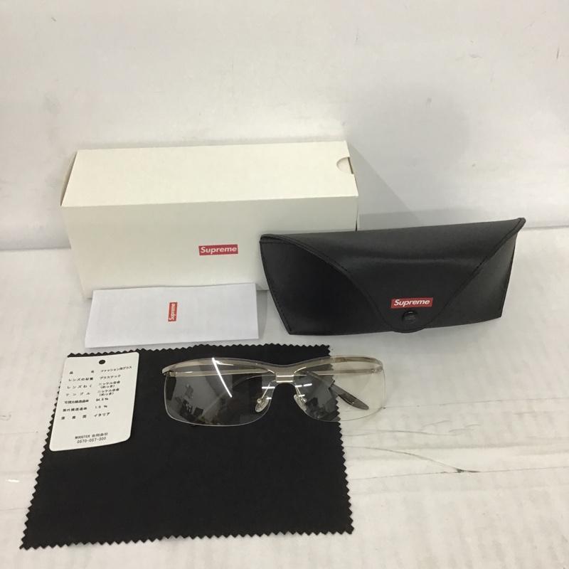 シュプリーム Supreme めがね・サングラス サングラス 22SS Velo Sunglasses ケース付き ロゴ、文字 銀 / シルバー / X ダークブラウン / ダークブラウン / メンズ USED 古着 中古 10100497