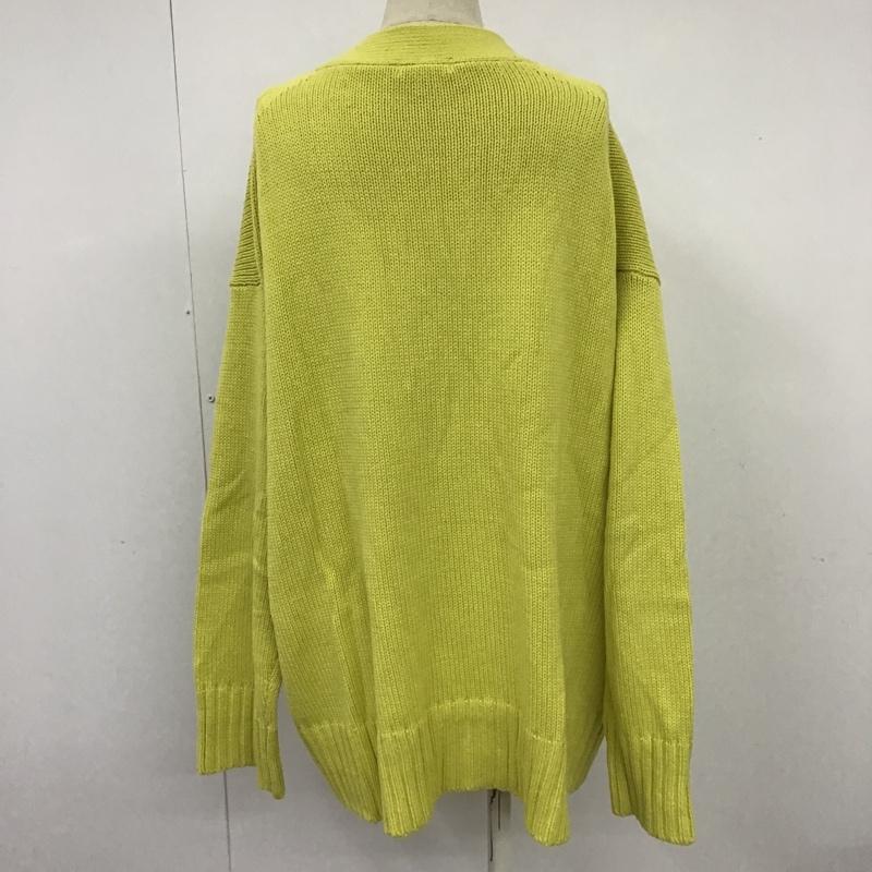ローリーズファーム LOWRYS FARM カーディガン 長袖 FREE 無地 黄緑 / イエローグリーン / レディース USED 古着 中古 10100506