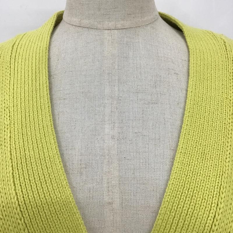 ローリーズファーム LOWRYS FARM カーディガン 長袖 FREE 無地 黄緑 / イエローグリーン / レディース USED 古着 中古 10100506