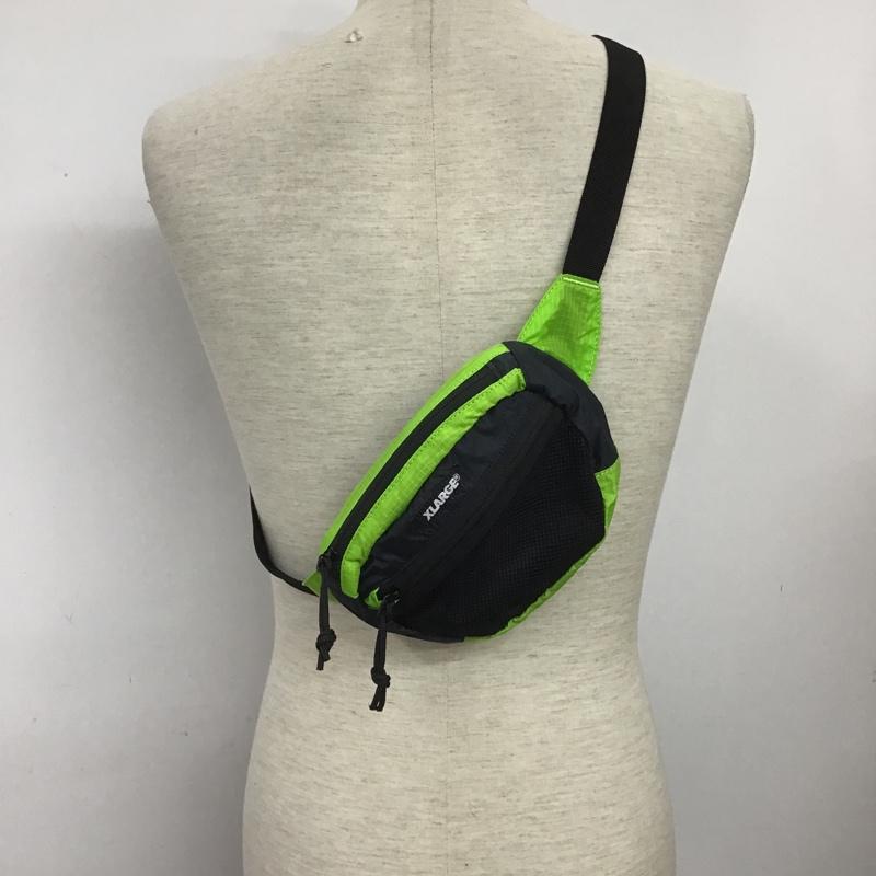 エクストララージ XLARGE ボディバッグ ボディバッグ 無地 黒 / ブラック / X 黄緑 / イエローグリーン / メンズ USED 古着 中古 10100558