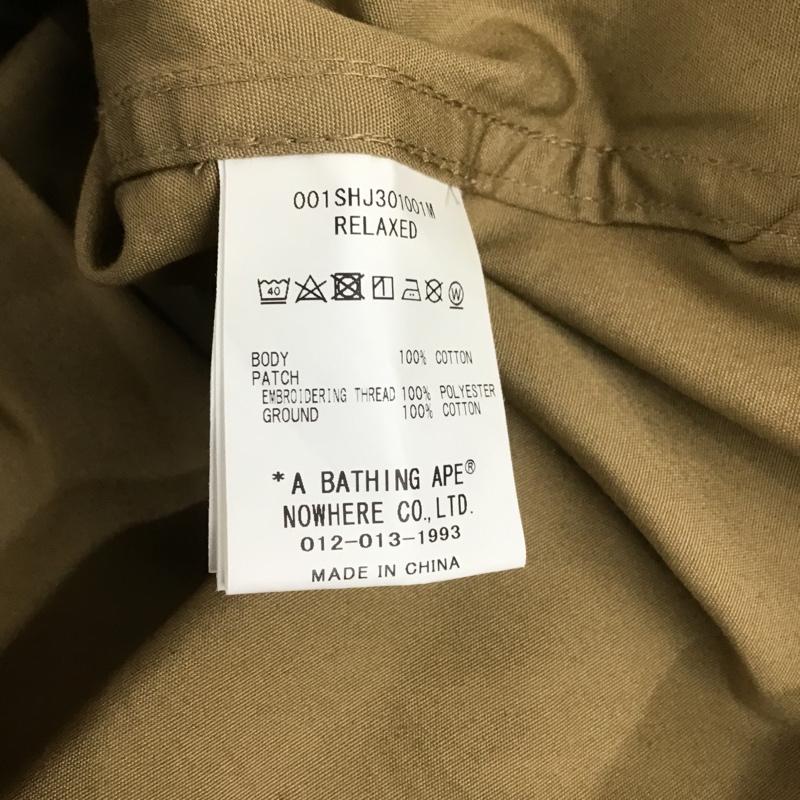 アベイシングエイプ A BATHING APE シャツ、ブラウス 長袖 ボーイスカウトシャツ L 無地 ベージュ / ベージュ / メンズ USED 古着 中古 10100562