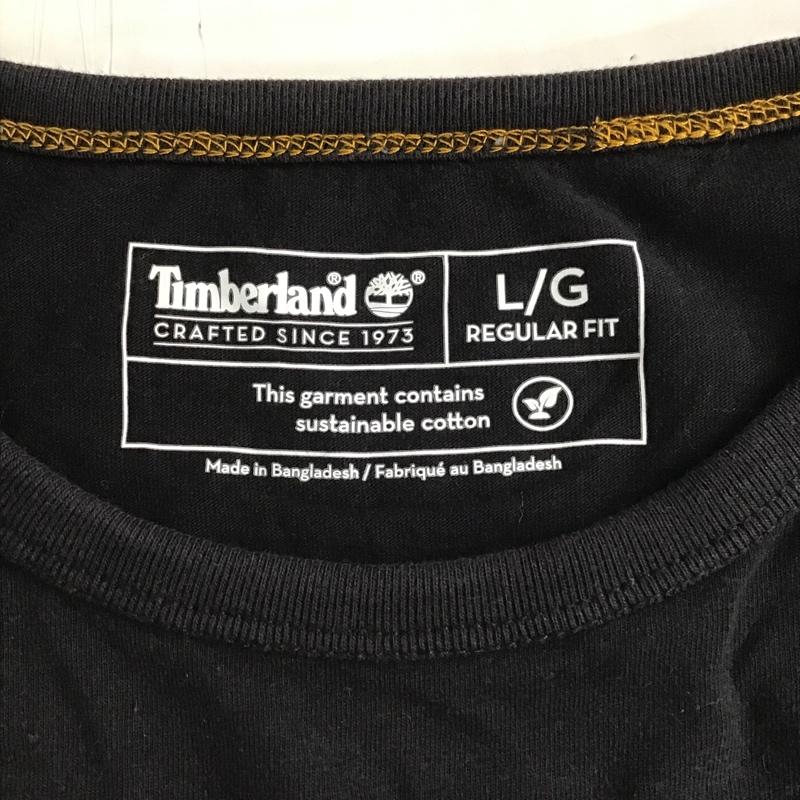 ティンバーランド Timberland カットソー 長袖 長袖カットソー クルーネックカットソー 長袖Tシャツ ロングスリーブカットソー プリントTシャツ L プリント 黒 / ブラック / メンズ USED 古着 中古 10100585