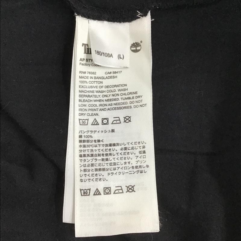 ティンバーランド Timberland カットソー 長袖 長袖カットソー クルーネックカットソー 長袖Tシャツ ロングスリーブカットソー プリントTシャツ L プリント 黒 / ブラック / メンズ USED 古着 中古 10100585