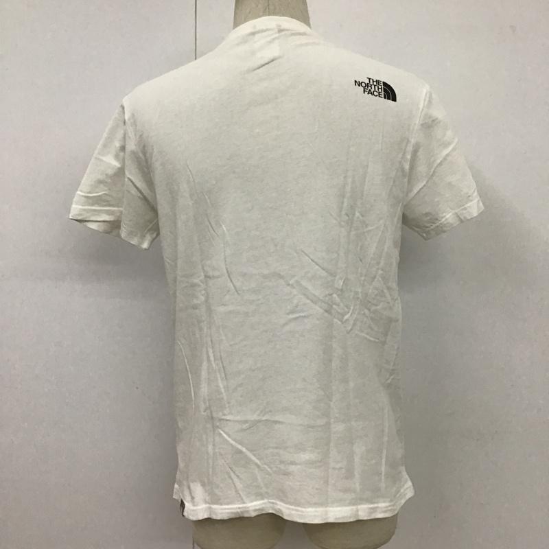 ザノースフェイス THE NORTH FACE Tシャツ 半袖 半袖カットソー プリントTシャツ クルーネックカットソー S ロゴ、文字 白 / ホワイト / メンズ USED 古着 中古 10100595