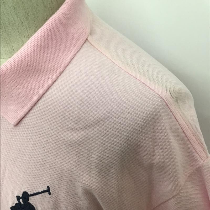 ポロバイラルフローレン Polo by RALPH LAUREN ポロシャツ 半袖 ビッグポニー XL 刺繍 桃 / ピンク / メンズ USED 古着 中古 10100616