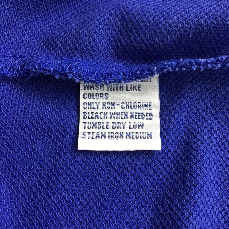 ポロバイラルフローレン Polo by RALPH LAUREN ポロシャツ 半袖 コットン ロゴ L 刺繍 白 / ホワイト / X 青 / ブルー / メンズ USED 古着 中古 10100618