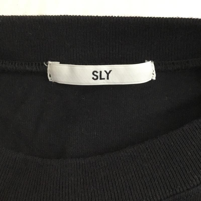 スライ SLY ワンピース ミニスカート 030ESY83-3250 GATHER PUFF MINI OP カットソーOP FREE 無地 黒 / ブラック /  レディース USED 古着 中古 10100662