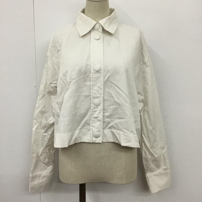 ザラ ZARA ジャケット、上着 ジャケット、ブレザー 4437 271 712 シャツジャケット クロップド丈 S 無地 白 / ホワイト / レディース USED 古着 中古 10100665