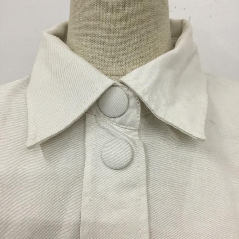 ザラ ZARA ジャケット、上着 ジャケット、ブレザー 4437 271 712 シャツジャケット クロップド丈 S 無地 白 / ホワイト / レディース USED 古着 中古 10100665
