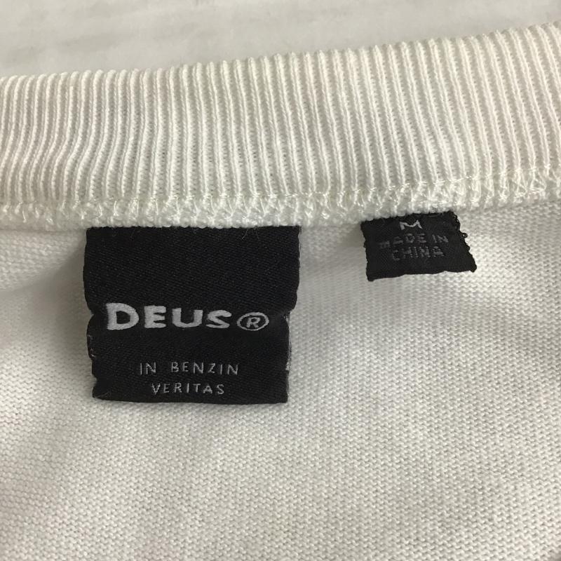 デウスエクスマキナ DEUS EX MACHINA Tシャツ 半袖 バックプリント M ロゴ、文字 白 / ホワイト / メンズ USED 古着 中古 10100679