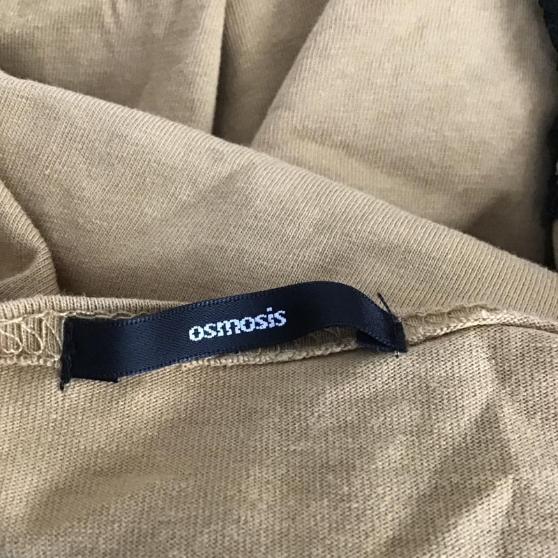 オズモーシス OSMOSIS カットソー 半袖 無地 茶 / ブラウン /  レディース USED 古着 中古 10100688