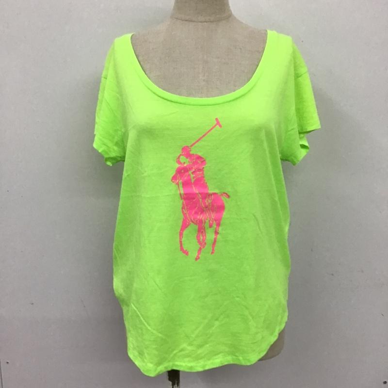 ラルフローレン RALPHLAUREN カットソー 半袖 XS プリント 黄緑 / イエローグリーン /  レディース USED 古着 中古 10100693