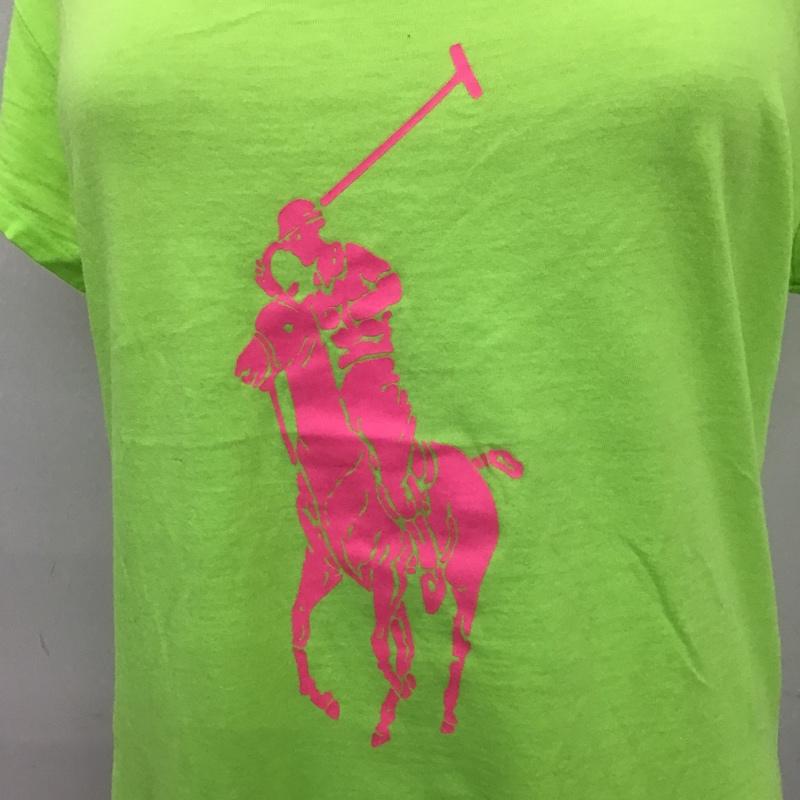 ラルフローレン RALPHLAUREN カットソー 半袖 XS プリント 黄緑 / イエローグリーン /  レディース USED 古着 中古 10100693