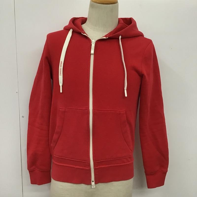 アルマーニエクスチェンジ A/X ARMANIEXCHANGE パーカー 長袖 8NZMCA ZJB8Z ジップパーカー 長袖パーカー スウェット フード付きスウェット XS 無地 赤 / レッド / メンズ USED 古着 中古 10100708