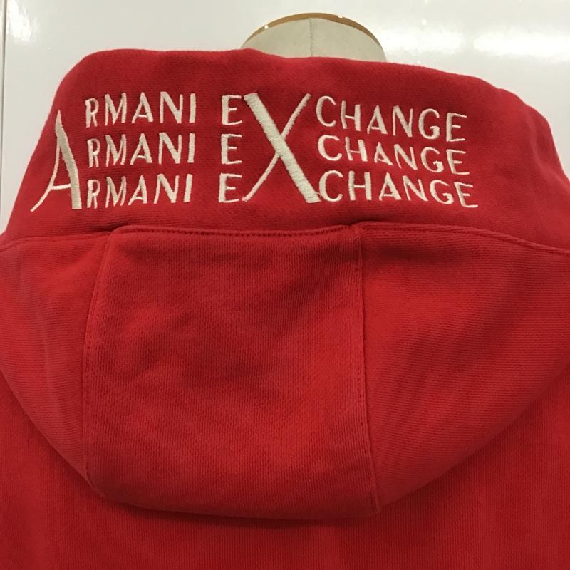 アルマーニエクスチェンジ A/X ARMANIEXCHANGE パーカー 長袖 8NZMCA ZJB8Z ジップパーカー 長袖パーカー スウェット フード付きスウェット XS 無地 赤 / レッド / メンズ USED 古着 中古 10100708