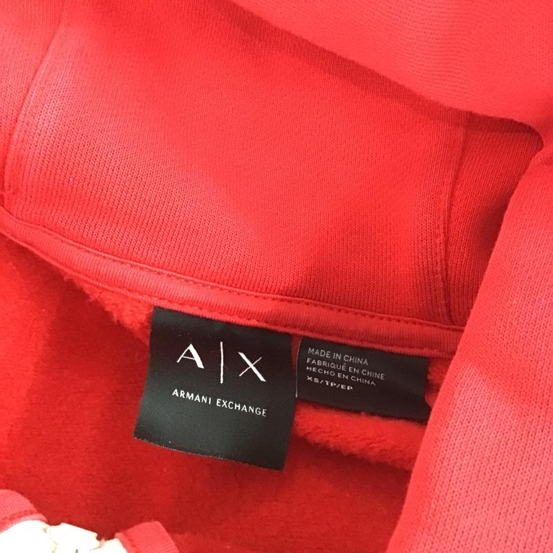 アルマーニエクスチェンジ A/X ARMANIEXCHANGE パーカー 長袖 8NZMCA ZJB8Z ジップパーカー 長袖パーカー スウェット フード付きスウェット XS 無地 赤 / レッド / メンズ USED 古着 中古 10100708