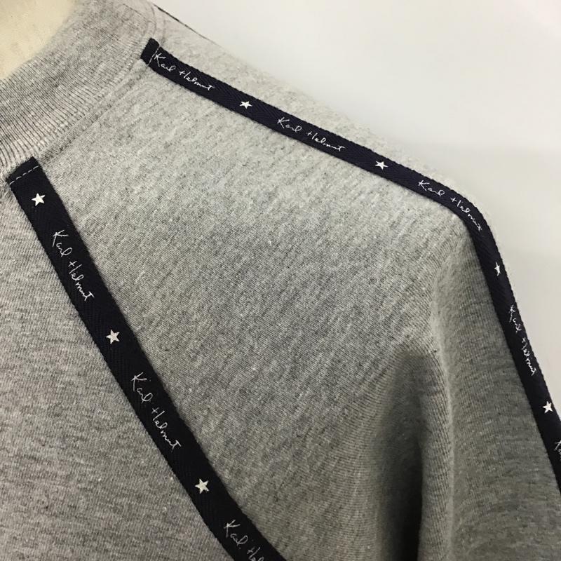 カールヘルム KARLHELMUT Tシャツ 半袖 半袖カットソー プリントTシャツ クルーネックカットソー ラグラン L ロゴ、文字 灰 / グレー / メンズ USED 古着 中古 10100731