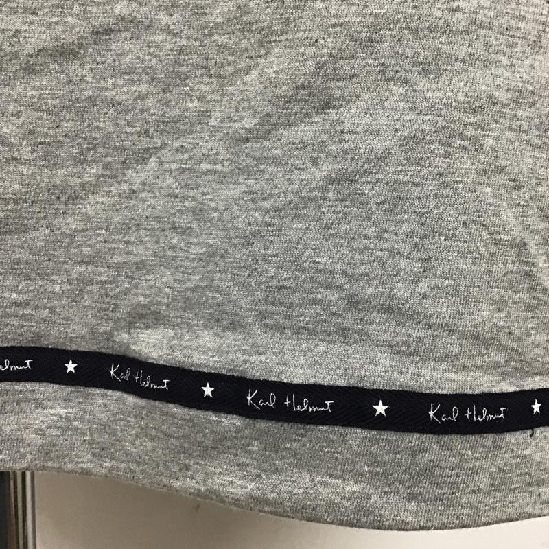 カールヘルム KARLHELMUT Tシャツ 半袖 半袖カットソー プリントTシャツ クルーネックカットソー ラグラン L ロゴ、文字 灰 / グレー / メンズ USED 古着 中古 10100731