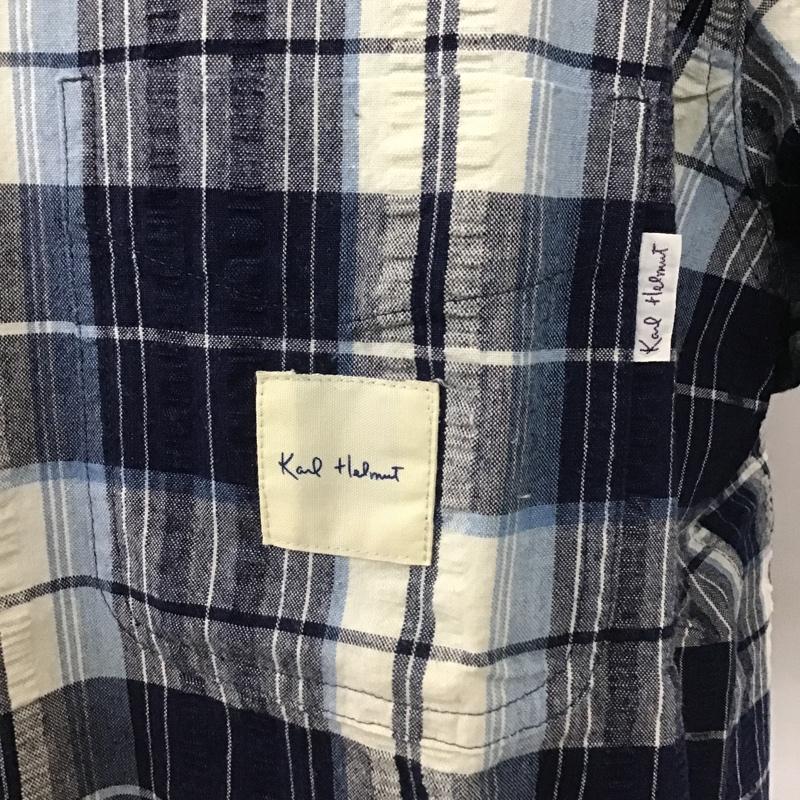 カールヘルム KARLHELMUT シャツ、ブラウス 半袖 半袖シャツ カラーシャツ 半袖カットソー チェックシャツ L チェック マルチカラー / マルチカラー / メンズ USED 古着 中古 10100732