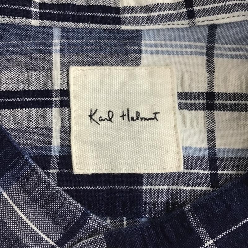 カールヘルム KARLHELMUT シャツ、ブラウス 半袖 半袖シャツ カラーシャツ 半袖カットソー チェックシャツ L チェック マルチカラー / マルチカラー / メンズ USED 古着 中古 10100732