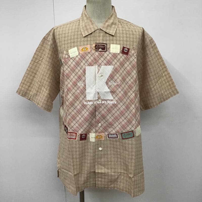 カールヘルム KARLHELMUT シャツ、ブラウス 半袖 半袖シャツ カラーシャツ 半袖カットソー チェックシャツ パッチワークシャツ L 総柄 X チェック マルチカラー / マルチカラー / メンズ USED 古着 中古 10100733