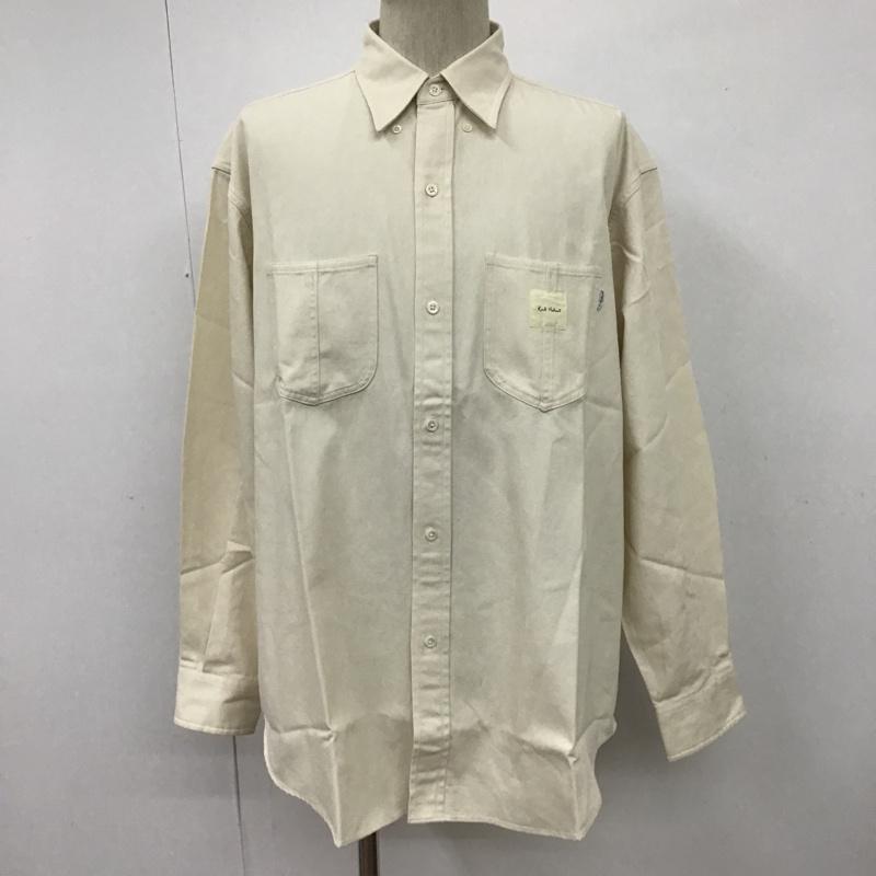 カールヘルム KARLHELMUT シャツ、ブラウス 長袖 長袖シャツ カラーシャツ ポケットシャツ 長袖カットソー M ロゴ、文字 白 / ホワイト / メンズ USED 古着 中古 10100734
