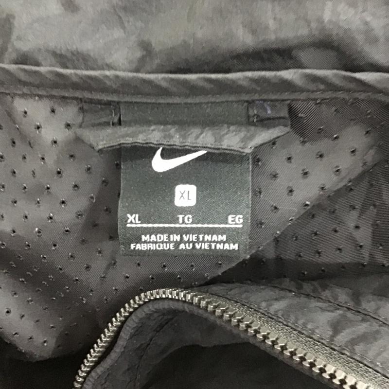 ナイキ NIKE ジャケット、上着 ジャンパー、ブルゾン AO1512-010 アカデミー19レインフーディージャケット ナイロンジャケット ジップアップジャケット スポーツウェア XL ロゴ、文字 黒 / ブラック / メンズ USED 古着 中古 10100742