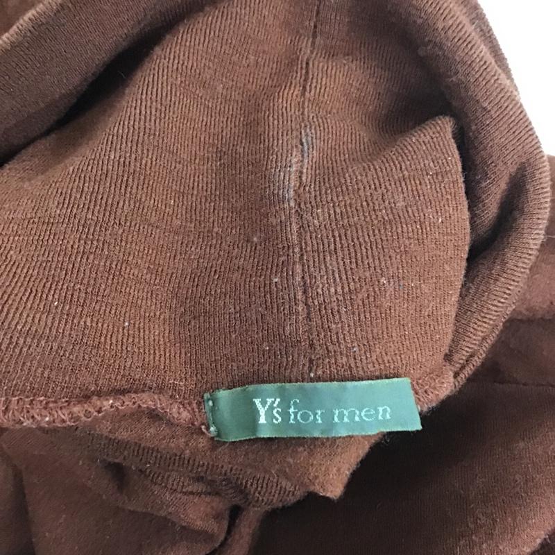 ワイズフォーメン Y's for men カットソー 長袖 MJ-T25-149 長袖カットソー タートルネックカットソー リブカットソー 無地 茶 / ブラウン / メンズ USED 古着 中古 10100747