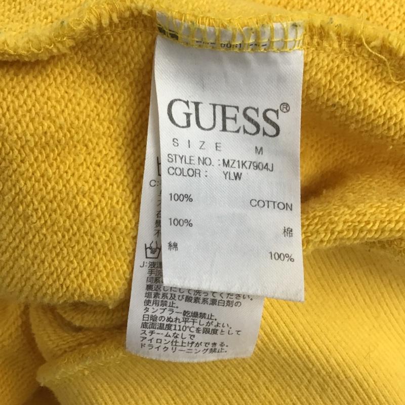 ゲス Guess トレーナー 長袖 MZ1K7904J スウェット 長袖トレーナー プリントスウェット 長袖カットソー M プリント 黄 / イエロー / メンズ USED 古着 中古 10100766